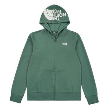 The North Face 北面 連帽外套 大童裝 刺繡Logo 綠【運動世界】NF0A8DCKHCH