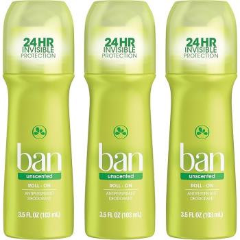 美國ban清新體香劑(滾珠式)【無香味】(103ml/3.5oz )*3