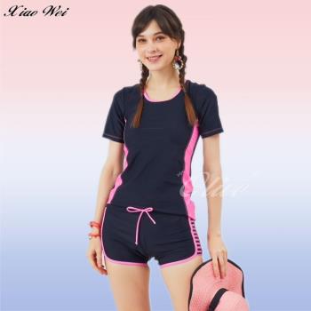 蘋果牌 時尚大女二件式短袖泳裝 NO.1134038