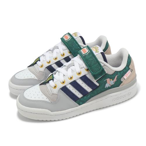 adidas x 小飛象 休閒鞋 Forum Low 男鞋 女鞋 灰 綠 聯名 皮革 魔鬼氈 愛迪達 IE5878