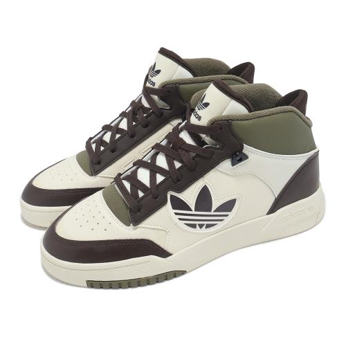 adidas 休閒鞋 Drop Step XL 2.0 男鞋 棕 綠 白 皮革 復古 中筒 愛迪達 IE5548