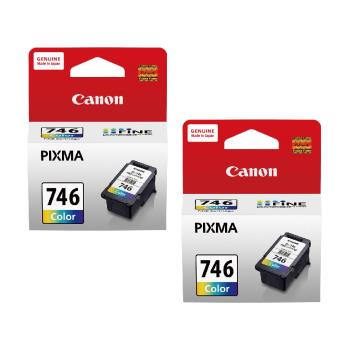 【2入優惠組】Canon CL-746 彩色 原廠標準容量墨水匣