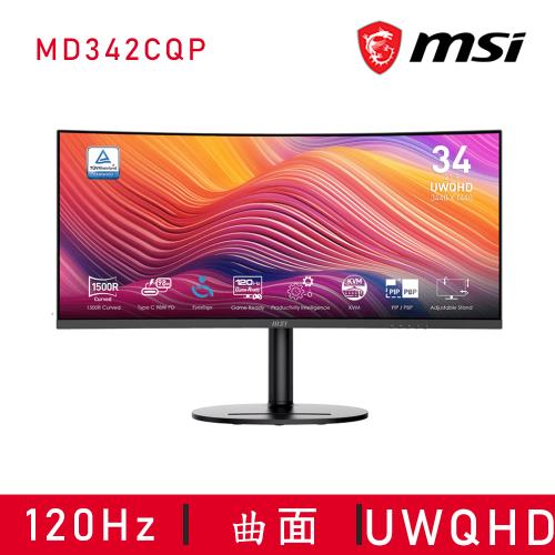 【MSI 微星】Modern MD342CQP 曲面美型螢幕