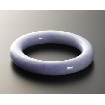 【森茂珠寶】天然翡翠A貨 粉紫羅蘭圓骨鐲