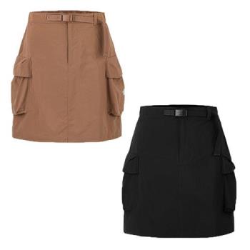 The North Face 北面 防曬短裙 女裝 防潑水 奶棕/黑【運動世界】NF0A8C106IH/NF0A8C10JK3
