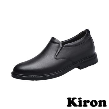 【KIRON】純色內增高紳士樂福鞋/純色百搭內增高個性紳士皮鞋 樂福鞋 男鞋 黑