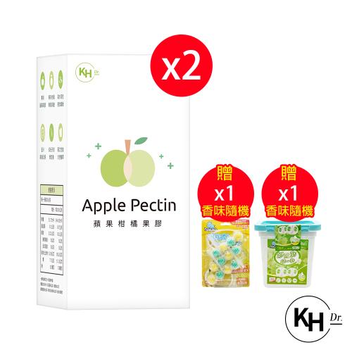 KHDr. 蘋果柑橘果膠15gx4包*2【贈】日本TAMURA馬桶清潔球+熊貓香氛洗衣膠囊25顆(各1-香味隨機)