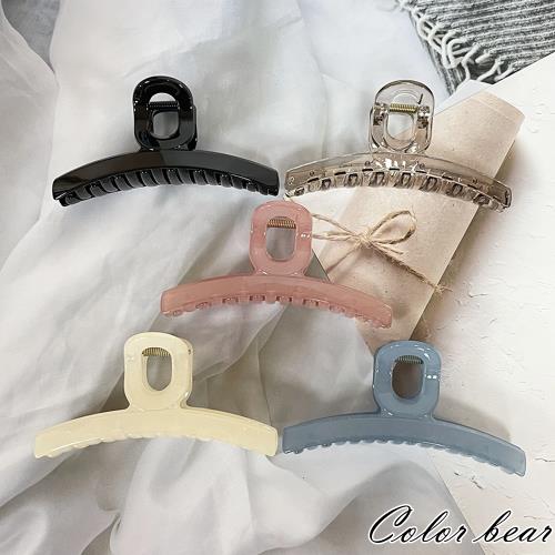 【卡樂熊】晶韌系列．微透光一字造型抓夾/髮夾(五色)