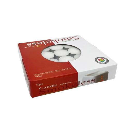 新無煙茶燭(50入) 溫茶蠟燭 氣氛營造道具 無毒蠟燭 火漆蠟燭