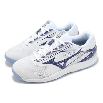 Mizuno 排球鞋 Cyclone Speed 5 男鞋 白 藍 羽排鞋 室內運動 緩震 美津濃 V1GA2580-11