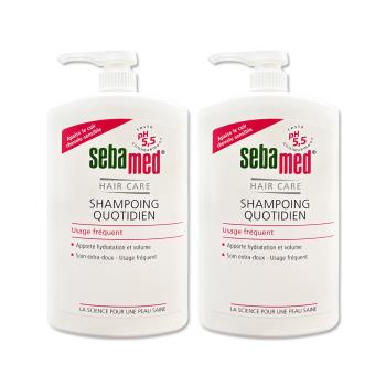(2瓶超值組)德國Sebamed施巴-pH5.5每日潔淨潤護頭皮溫和洗髮乳1000ml/按壓瓶(零矽靈無新增皂鹼柔順豐盈髮絲,大容量中乾性髮質適用)