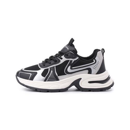 BABYLON 厚底拼色休閒鞋 黑 女鞋 鞋全家福