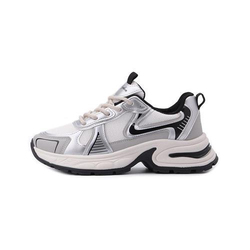 BABYLON 厚底拼色休閒鞋 銀 女鞋 鞋全家福