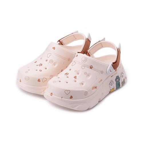 SKECHERS MAX CUSHIONING FOAMIES 洞洞涼拖鞋 米粉 111658PCH 女鞋