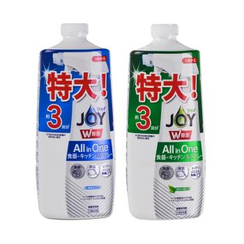 日本P&G 三回份補充瓶除菌微香/綠茶噴式洗碗精 JOY ALL IN ONE系列 630ml「日本境內版」