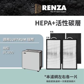 適用 LUFTRUM 瑞際 BC800 17-30坪 電漿除菌空氣清淨機 HEPA+活性碳 濾網 濾芯 濾心