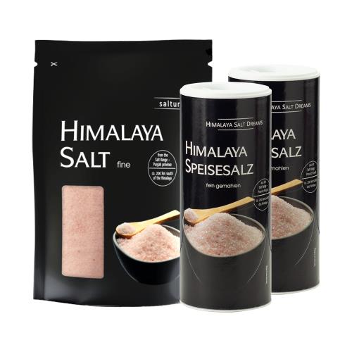 【Wagner Life Design】喜馬拉雅頂級粉紅玫瑰鹽細鹽精選組(500gx1+撒罐200gx2入)