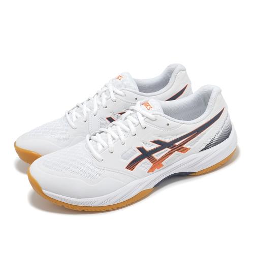 Asics 羽球鞋 GEL-Court Hunter 3 男鞋 白 橘 膠底 室內運動 羽排鞋 亞瑟士 1071A119100