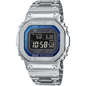 CASIO G-SHOCK 經典方形太陽能藍芽電波錶/銀/GMW-B5000D-2