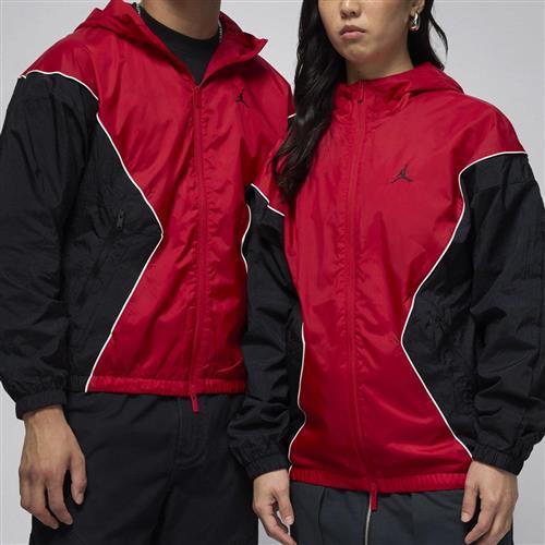 Nike J BRK Draft JKT 男款 紅黑色 刺繡Logo 口袋 拉鍊 喬丹 連帽 外套 HF9334-636