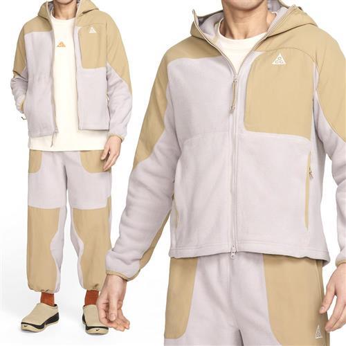 Nike ACG Wolf Tree FZ HD Plus 男款 杏茶色 雙拉 搖粒絨 連帽 外套 HJ2459-297