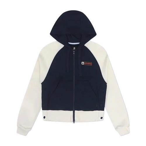 Converse Retro Running Full Zip 女款 藍白色 復古 連帽 外套 10028461-A02