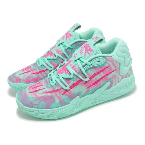 Puma 籃球鞋 MB.03 Miami 男鞋 邁阿密 綠 粉紅 氮氣中底 回彈 緩震 LaMelo Ball 31051101