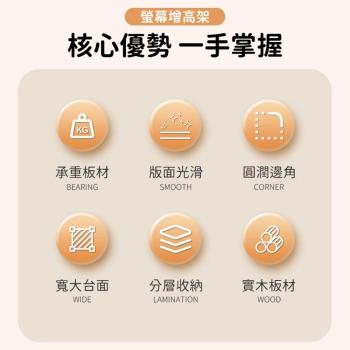【Quality 聚家】螢幕增高架 顯示器增高架 桌上置物架 螢幕架 桌面電腦架 桌上螢幕架 螢幕收納架 電腦螢幕架（臺灣品牌 售後保障）帶置物架