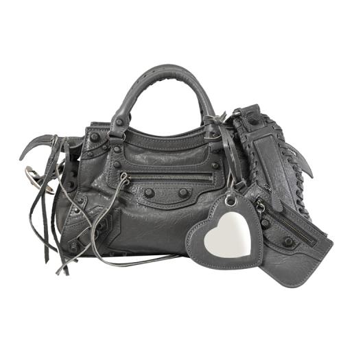BALENCIAGA 巴黎世家 700940 Neo Cagole XS 質感小羊皮兩用包.灰