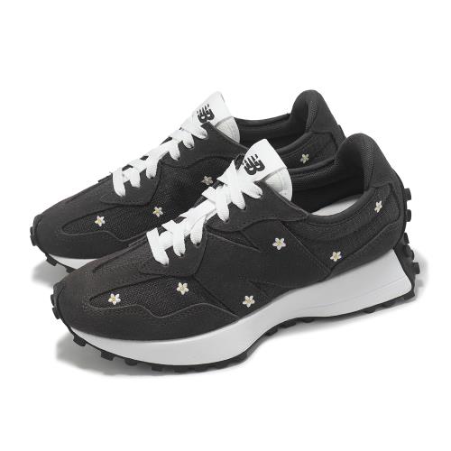 New Balance 休閒鞋 327 女鞋 黑水泥 白 小花 刺繡 復古 NB WS327DCB-B