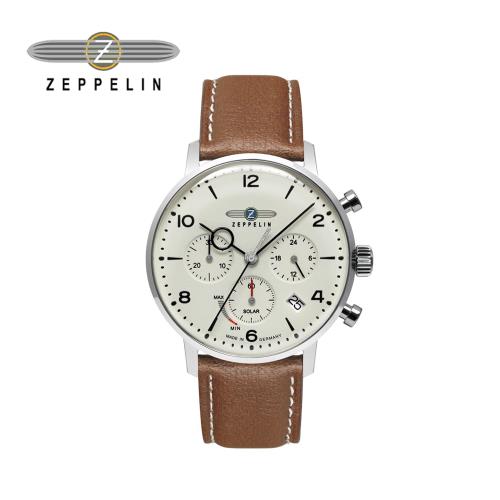 ZEPPELIN 齊柏林 80865 光動能三眼計時碼錶 41MM(男/女錶)