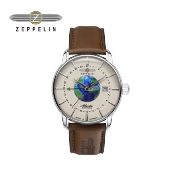 ZEPPELIN 齊柏林 84685 地球米色夜光錶盤GMT機械錶(男錶 女錶 機械錶 自動上鍊)