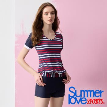 夏之戀SUMMERLOVE大女短袖長版二件式泳衣S25708