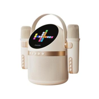 PHILIPS 飛利浦小福麥AI智慧K歌藍牙音箱(白)-TAS2509WT