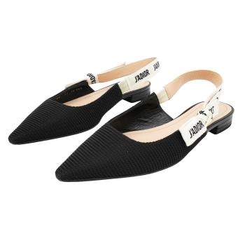 Dior 展示品 Jadior 尖頭露跟平底鞋#36.5 (黑)