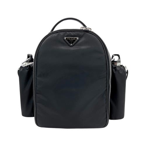 Prada 再生尼龍野餐背包套組(2UP008-黑)