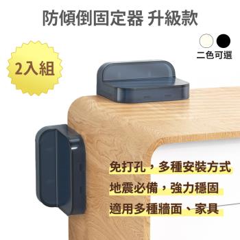 【防傾倒固定器 升級款 2入組】防震固定器 無痕免打孔 地震防護 傢俱防倒 兒童防護 居家安全 櫃子防晃 書櫃衣櫃傢俱固定 防推倒