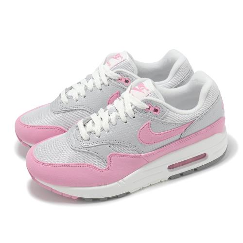 Nike 休閒鞋 Wmns Air Max 1 87 女鞋 銀灰 粉紅 氣墊 麂皮 拼接 運動鞋 HF5387-001