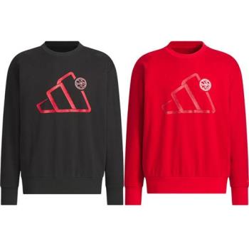 【下殺】Adidas 長袖上衣 男裝 大學T CNY 蛇年 黑/紅【運動世界】JM1002/JM1003