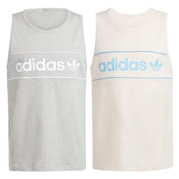 【下殺】Adidas 無袖背心 男裝 純棉 灰/米【運動世界】IR9342/IU0191