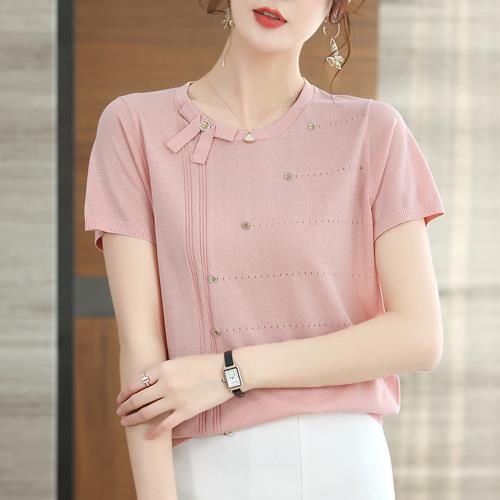 任-【ALLK 歐楷】促銷 領結針織衫上衣 3色(尺寸F/中大尺碼/涼感/透氣)