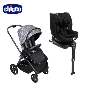 chicco-MYSA時尚手推車(限定版-雪豹灰/輕奢版-羅馬古城)+Seat3Fit Isofix安全汽座