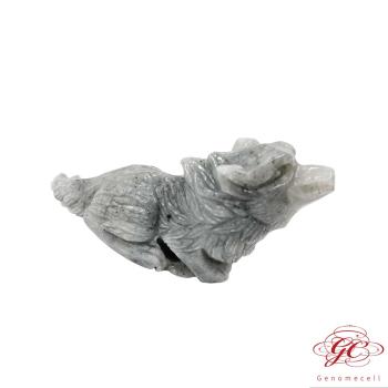 【肌容雪】緬甸天然A貨翡翠烏雞翡翠狼擺件 編號521
