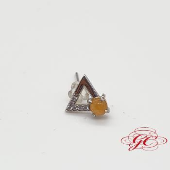 【肌容雪】緬甸天然A貨翡翠黃翡翠耳丁編號506