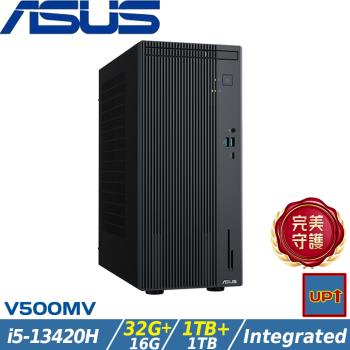 (規格升級)ASUS華碩 V500 Mini Tower 商用桌機 i5-13420H/48G/2TB/W11/H-V500MV-13420H162W