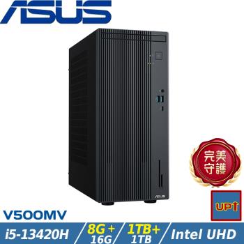 (規格升級)ASUS華碩 V500 Mini Tower商用桌機 i5-13420H/24G/2TB/W11P/H-V500MV-13420H008X