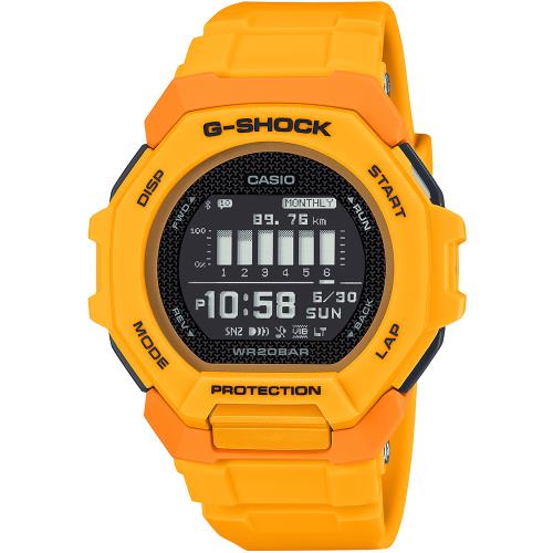 CASIO G-SHOCK 智慧藍芽多功能訓練運動錶/黃/GBD-300-9