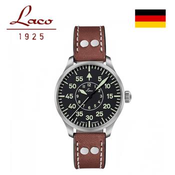 Laco 朗坤 861990 德國空軍 飛行員手錶 BASIC AACHEN 軍事風格機械錶(機械錶 39mm)