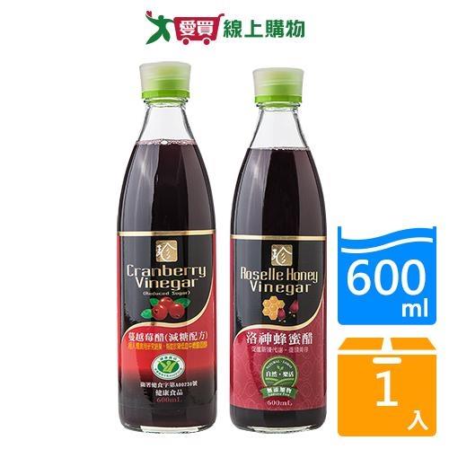 百家珍健字號/洛神蜂蜜醋系列(健字號蔓越莓醋/洛神蜂蜜醋)(600ML/瓶)【愛買】
