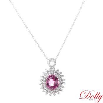 Dolly 18K金 天然尖晶石2.50克拉鑽石項鍊-003